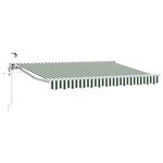 vidaXL Auvent rétractable électrique Vert et blanc 3 5 x 2 5 m