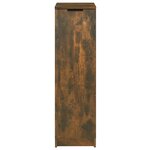 vidaXL Meuble à chaussures Chêne fumé 30x35x100 cm Bois d'ingénierie