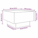 vidaXL Table basse chêne artisanal 50 x 50 x 30 cm Bois d'ingénierie