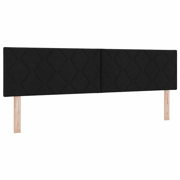 vidaXL Tête de Lit en Tissu Geometric Manuel Noir 180 cm tissu