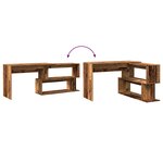 vidaXL Bureau d'angle vieux bois 200 5x50x76 cm bois d'ingénierie