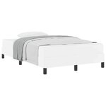 vidaXL Cadre de lit avec matelas Blanc pur 120 x 200 cm tissu