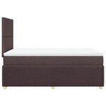 vidaXL Sommier à lattes de lit avec matelas Marron foncé 120x200 cm