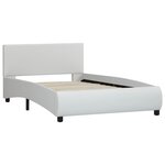 vidaXL Cadre de lit avec LED sans matelas blanc 100x200 cm