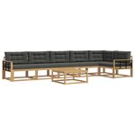 vidaXL Ensemble de canapés d'extérieur 7 Pièces Blanc et anthracite