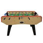 Babyfoot classic type bistrot - 151 x 77 x 91 cm - table de baby-foot avec barres téléscopiques et balles lièges inclus