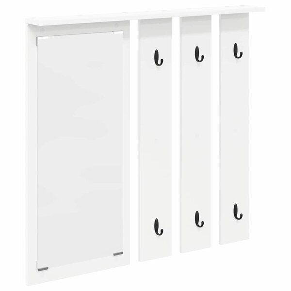 vidaXL Porte-manteau mural Blanc 84 x 10 x 80 cm Bois d'ingénierie