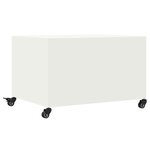 vidaXL Table basse blanc 68x50x43 5 cm acier