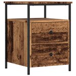 vidaXL Table de chevet vieux bois 44x45x60 cm bois d'ingénierie