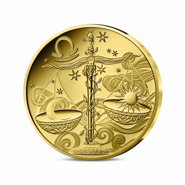 Signes astros - Balance Monnaie de 5€ 1/2g or