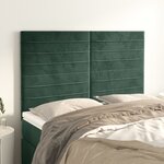 vidaXL Têtes de lit 4 Pièces Vert foncé 72x5x78/88 cm Velours