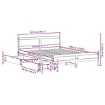 vidaXL Cadre de lit sans matelas cire marron 120x190cm bois pin massif