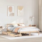vidaXL Cadre de lit sans matelas 160x200 cm bois massif de pin