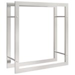 vidaXL Portant de bois de chauffage 80x28x86 cm acier inoxydable