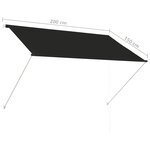 vidaXL Auvent rétractable 200x150 cm Anthracite