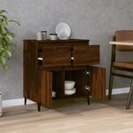 vidaXL Buffet Chêne marron 60x35x70 cm Bois d'ingénierie