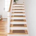 vidaXL Tapis Antidérapants pour Escaliers 15 Pièces Jaune 60 x 25 cm PP