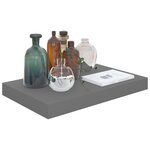 vidaXL Étagère murale flottante Gris brillant 40x23x3 8 cm MDF