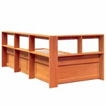 vidaXL Lit bibliothèque sans matelas cire marron 90x190 cm pin massif