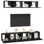 vidaXL Ensemble meuble TV 5 Pièces Chêne noir Bois d'ingénierie