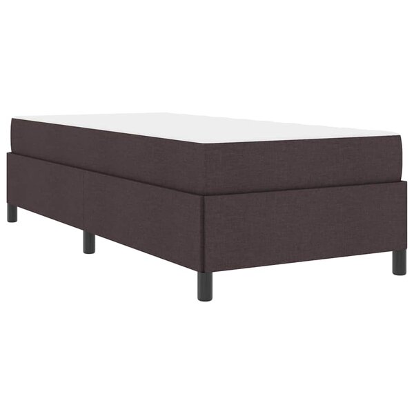 vidaXL Lit à ressorts Marron 100 x 200 cm Tissu  Bois Engineered