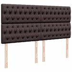 VidaXL Cadre de lit ottoman avec matelas marron foncé 200x200 cm tissu