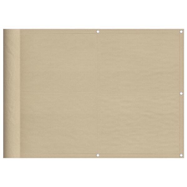 vidaXL Écran de balcon beige 75x800 cm 100  polyester oxford