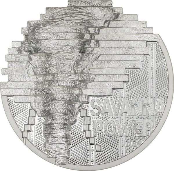 Monnaie ELEPHANT Reconstruction 2 Oz Argent 10$ Cook Islands 2024 (PRÉCOMMANDE)