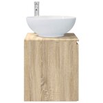 vidaXL Vanité de lavabo mural Chêne Sonoma 49 5 x 44 5 x 65 cm