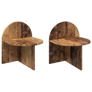 vidaXL Table de chevet 2 Pièces Bois ancien 40 x 35 5 x 45 5 cm