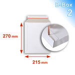 Lot de 1000 enveloppes carton B-Box 2 BLANC compatible Lettre Suivie / Lettre Max La Poste