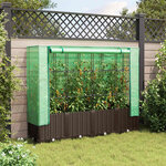 vidaXL Jardinière surélevée avec housse aspect rotin 160x40x138 cm