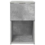 vidaXL Armoire de lit Gris béton 29 x 31 5 x 49 cm Bois d'ingénierie