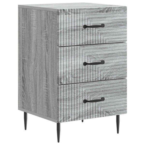 vidaXL Cabinet de chevet avec tiroir Sonoma gris 43 x 41 x 66 5 cm