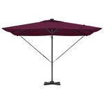vidaXL Parasol Rouge bordeaux 286 x 285 x 270 cm Aluminium