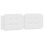 vidaXL Coussin de tête de lit blanc 160 cm similicuir