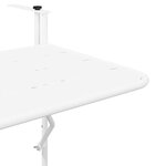 vidaXL Table Suspendue de Balcon Blanc 60 x 39 x 65 cm Acier