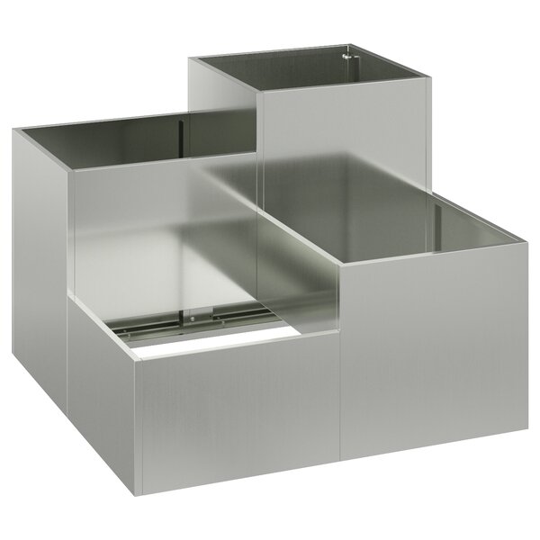 Jardinier vidaXL 100x100x60 cm en acier galvanisé
