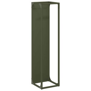 vidaXL Portant de bois chauffage vert olive 25x25x100 cm