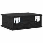 vidaXL Table de chevet 2 Pièces Chêne noir 40 x 31 x 15 cm