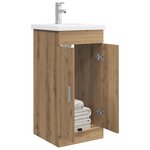vidaXL Meuble de salle de bain avec évier Chêne artisanal