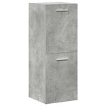 vidaXL Ensemble de meubles de salle de bain 4 Pièces gris béton