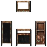 vidaXL Ensemble de mobilier de salle de bain avec étagère 4 Pièces