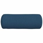 vidaXL Coussins d'accent 2 Pièces Bleu Ø 25 x 70 cm tissu