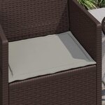 vidaXL Coussins de siège 4 Pièces Gris clair 47 x 36 x 2 cm Polyester