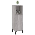 vidaXL Armoire salle de bain sonoma gris 30x30x100 cm