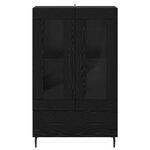 vidaXL Haut Armoire Chêne noir 69 5 x 31 x 115 cm Bois d'ingénierie