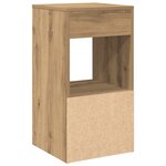 vidaXL Tables de chevet avec tiroir 2 Pièces chêne artisanal 35x34x66 5cm