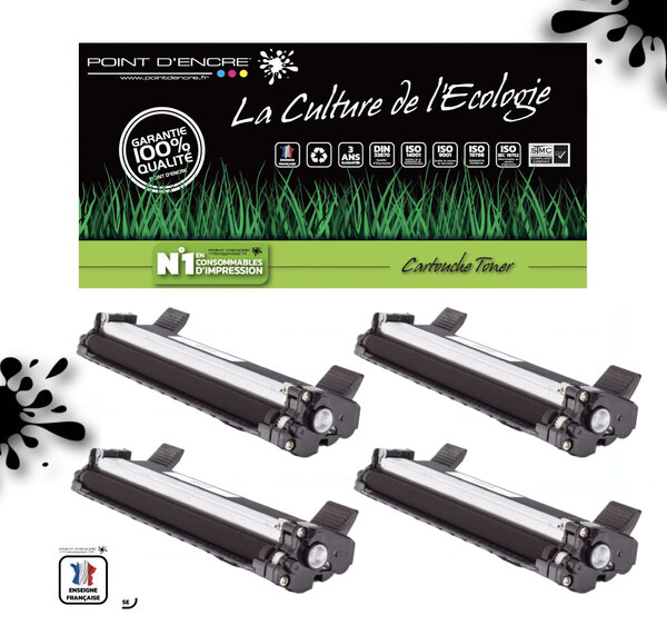 TN1050 - 4 X Noir - Cartouche d'encre Toner - Grande capacité
