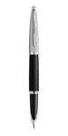 WATERMAN Carene stylo plume, en cuir noir, attributs palladium, plume fine 18K, en écrin